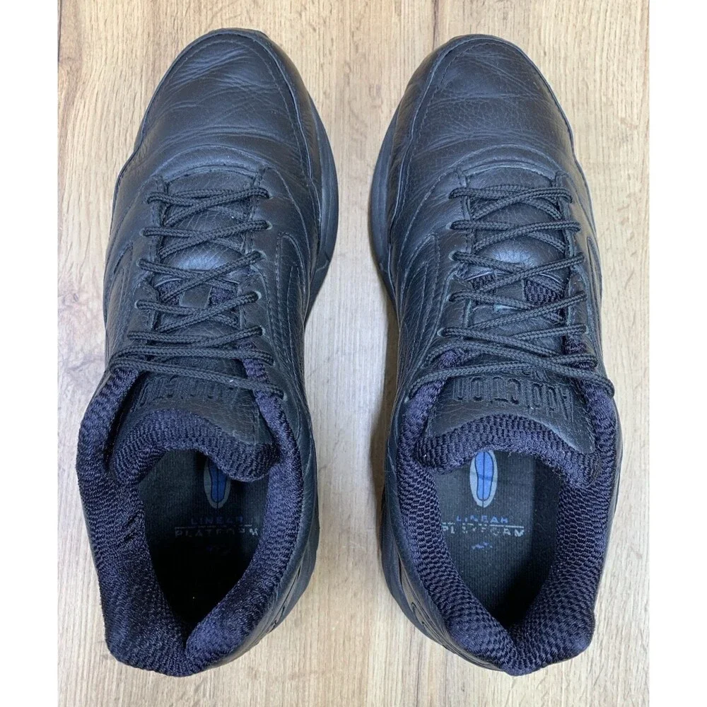 Brooks Addiction Walker Men's 10.5 2E Wide Black Leather Walking Shoes 1100392